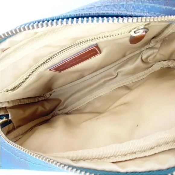 Polo Ralph Lauren Vintage Black Watch Plaid Cosmetic Bag PVC Canvas Leather EUC - Picture 7 of 8